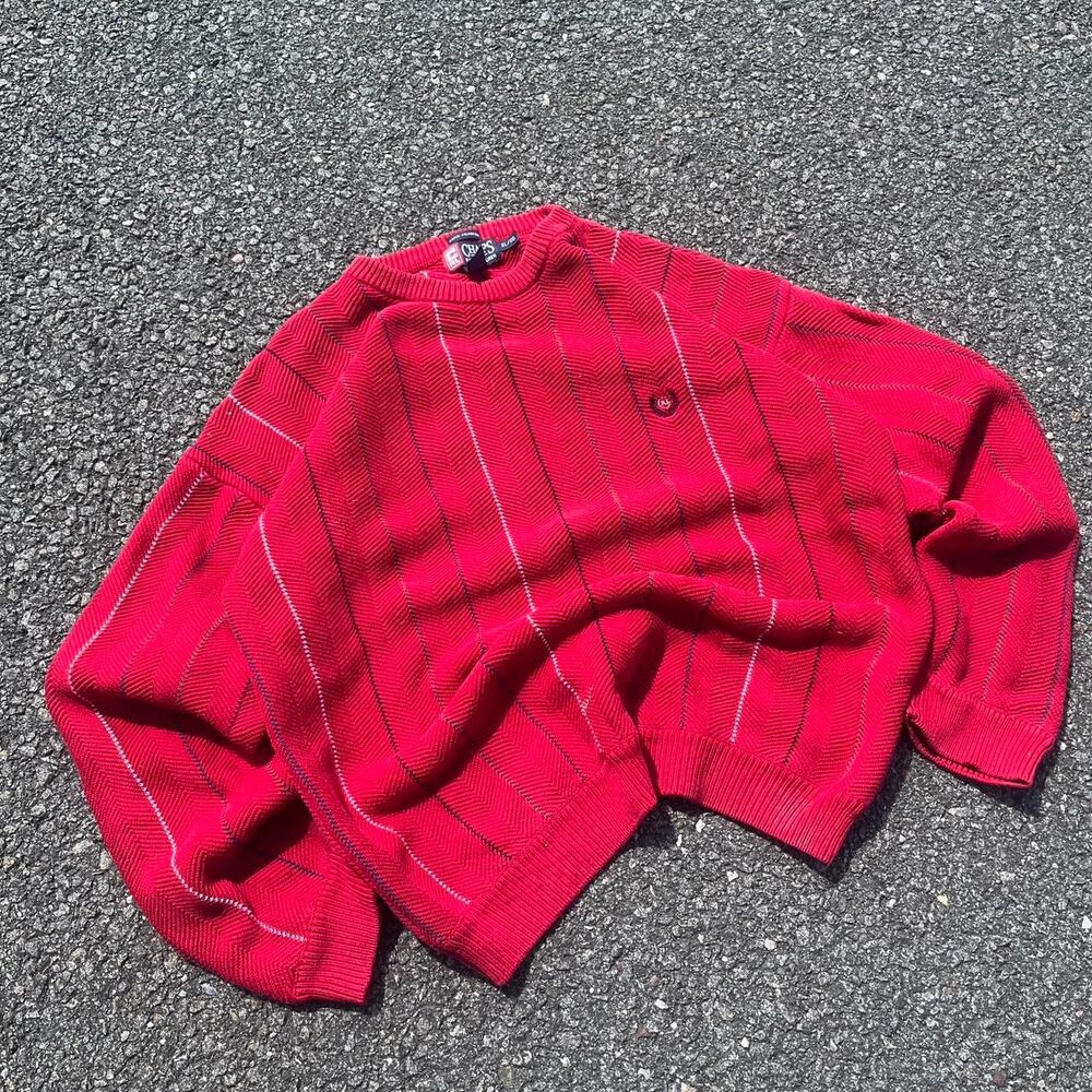 Chaps Ralph Lauren hand framed old money y2k striped sweater